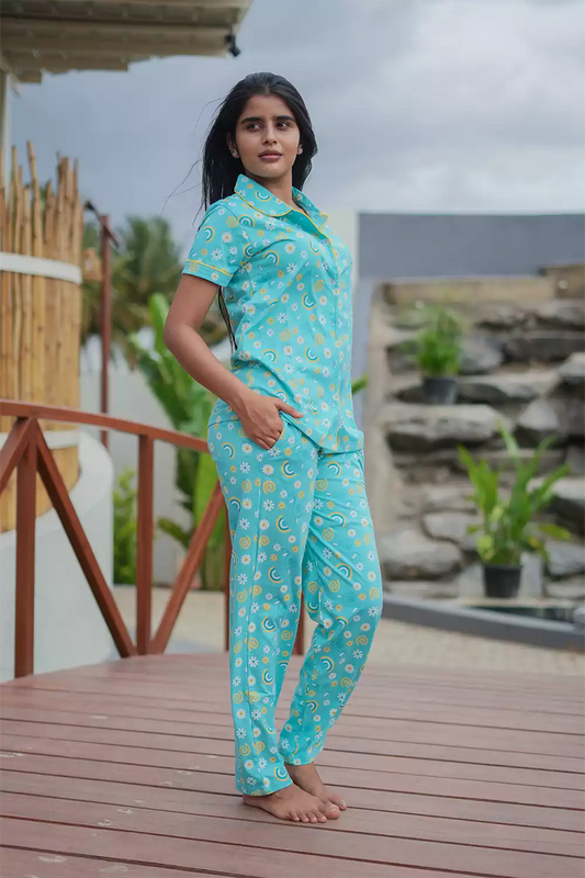 Pyjama Co-Ords Aqua