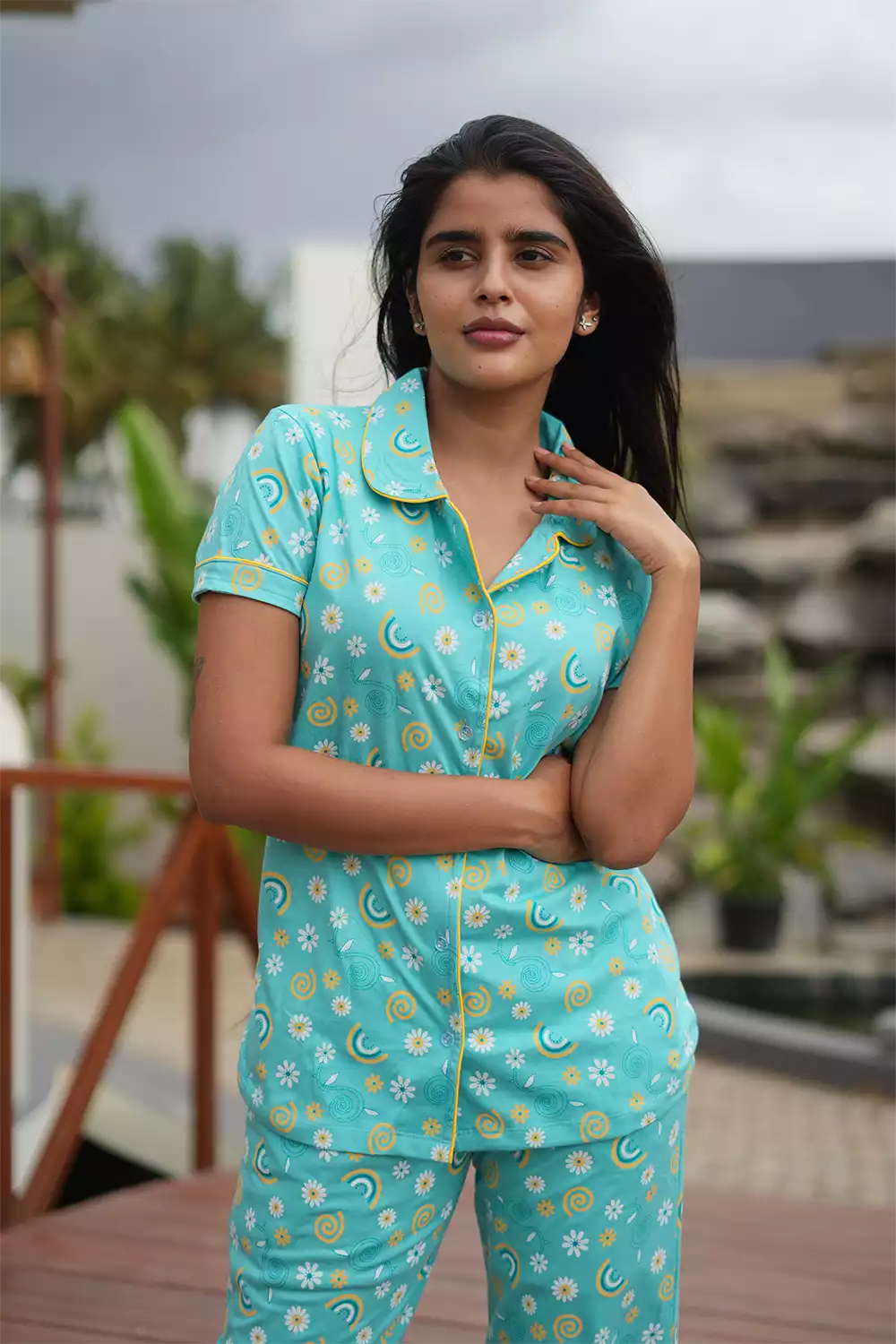 Pyjama Co-Ords Aqua