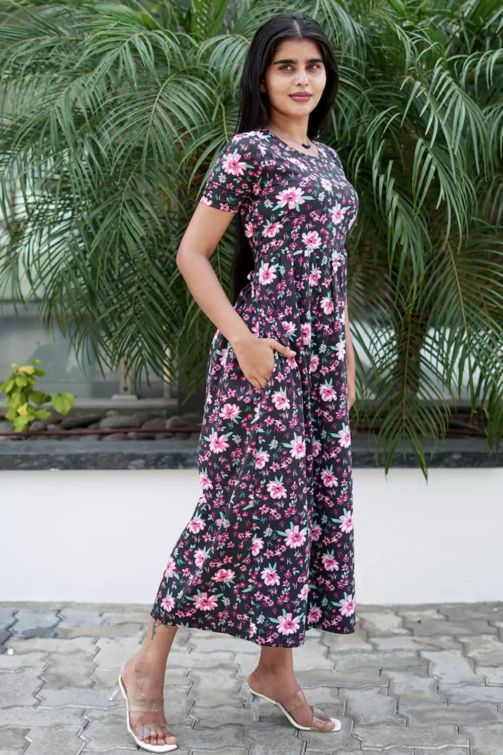 Casual Lounge Wear Non Feeding Black Pink Green