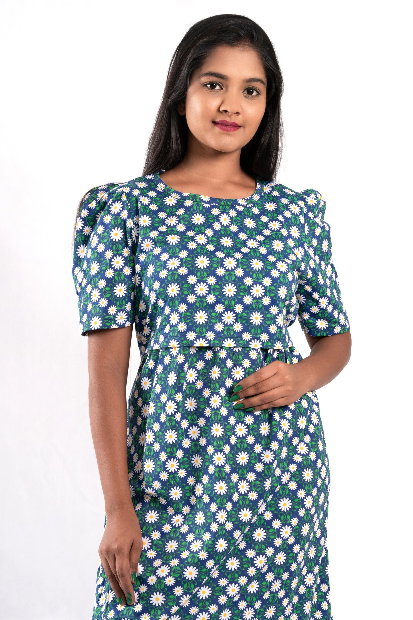 Capri Feeding Wear with Puff Sleeve NG Floral