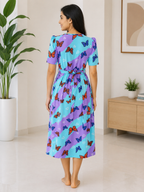 Capri Feeding Wear with Puff Sleeve Pastel Wings