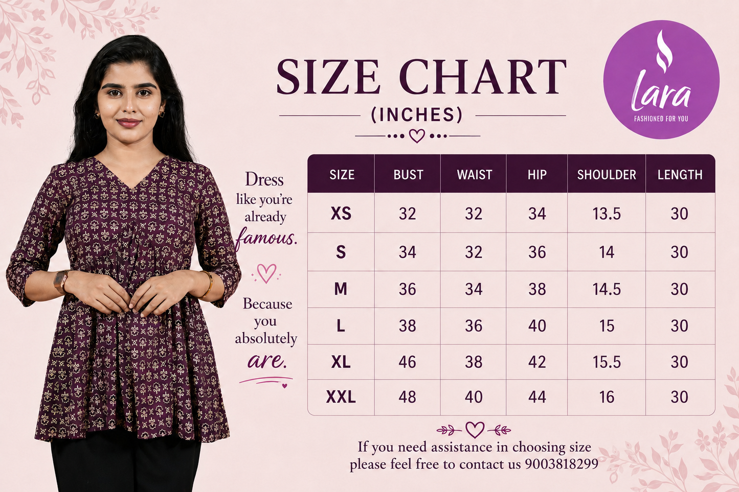 Women's Black Petals Floral Printed Peplum Top