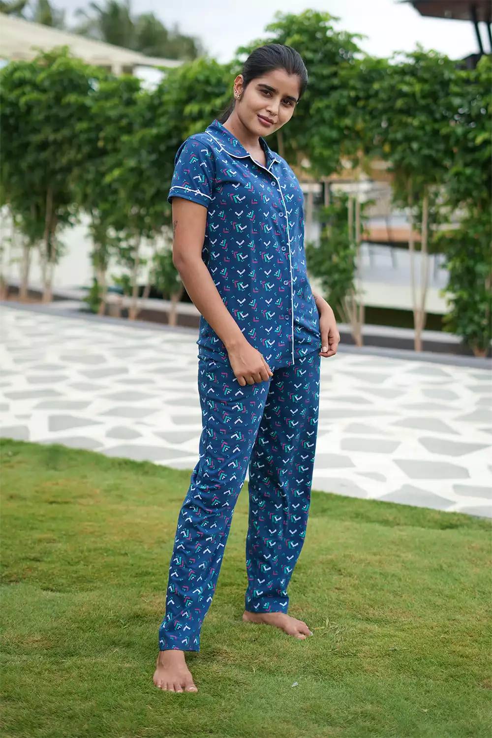 Pyjama Co-Ords Dark Blue