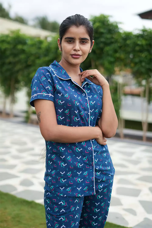 Pyjama Co-Ords Dark Blue