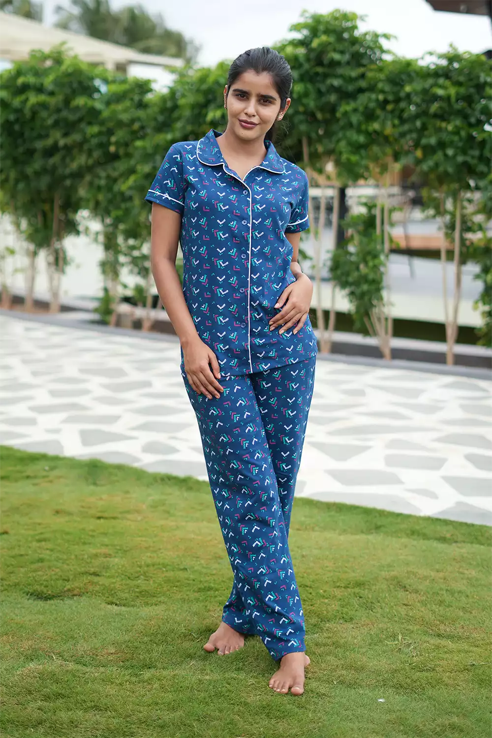 Pyjama Co-Ords Dark Blue