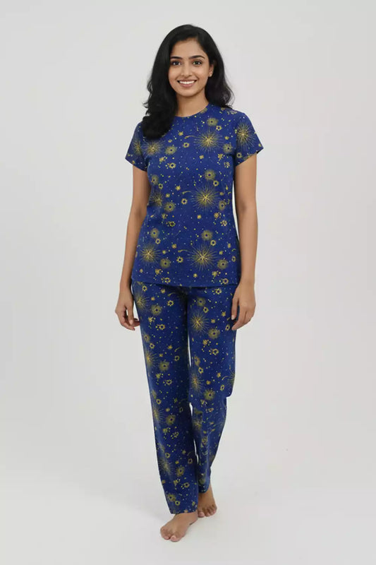 Pyjama Co-Ords Deep Blue Startlight