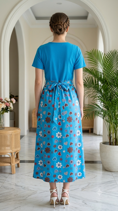 Capri Feeding Wear without Puff Sleeve Plain Sky Garden