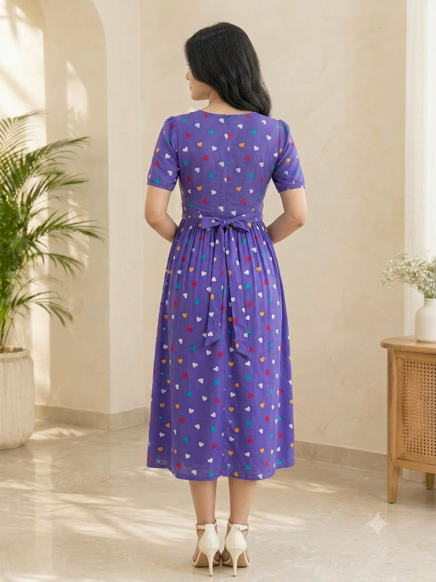 Capri Feeding Wear with Puff Sleeve Candy Hearts