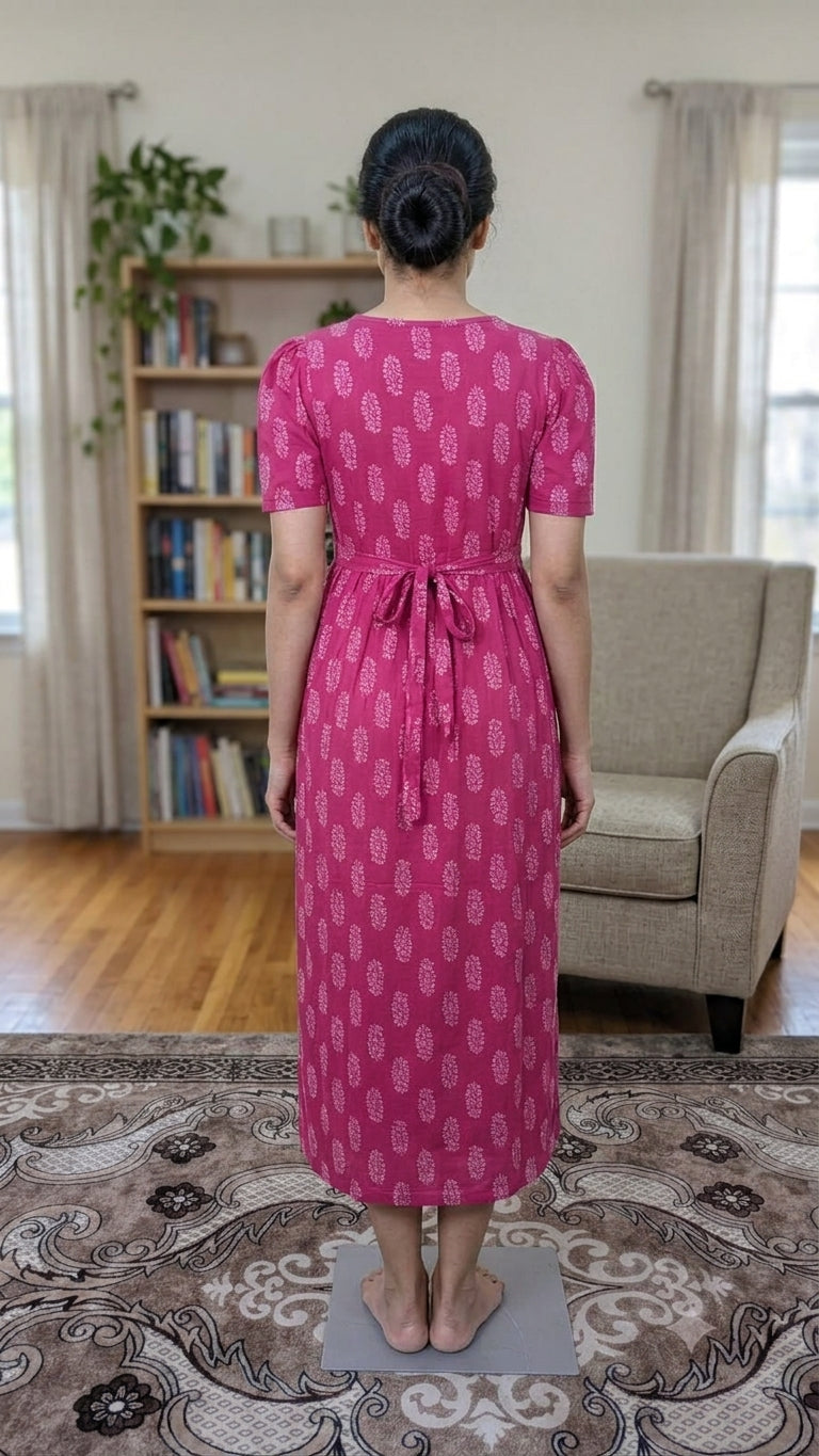 Casual Lounge Wear Non Feeding with puff Plum Daisy