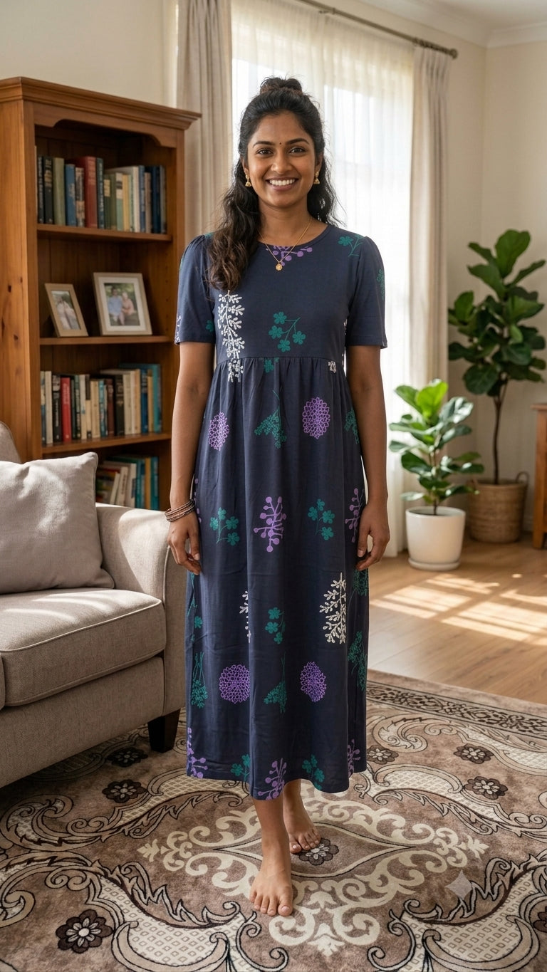 Casual Lounge Wear Non Feeding with puff Midnight Garden