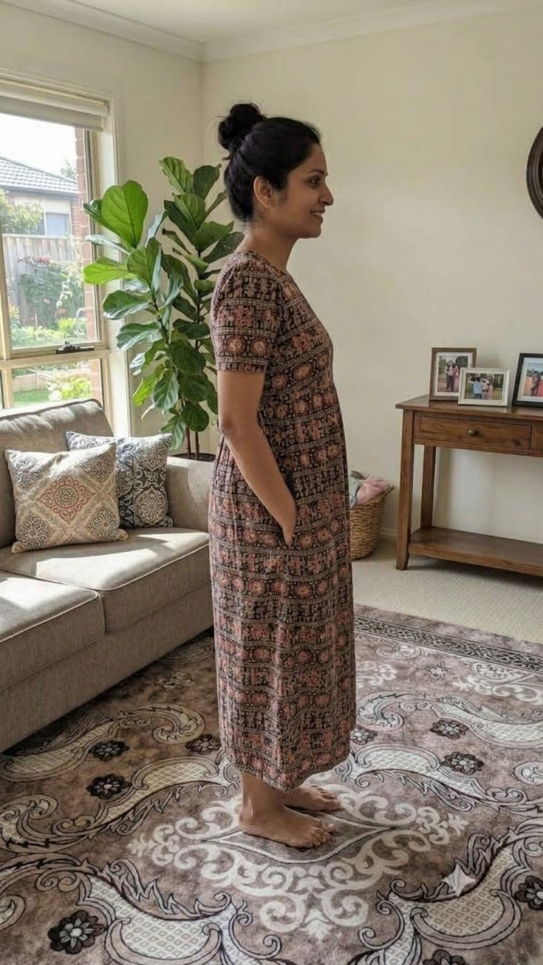 Casual Lounge Wear Non Feeding with puff Rusty Brown