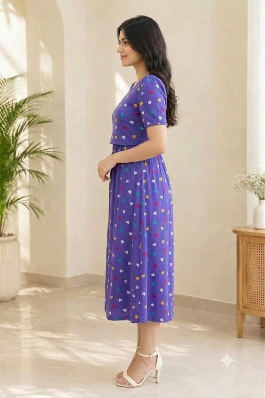 Capri Feeding Wear with Puff Sleeve Candy Hearts