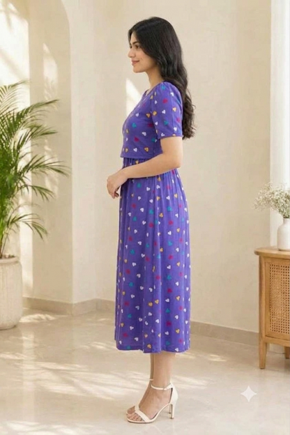 Capri Feeding Wear with Puff Sleeve Candy Hearts