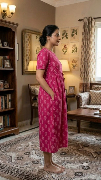 Casual Lounge Wear Non Feeding with puff Plum Daisy