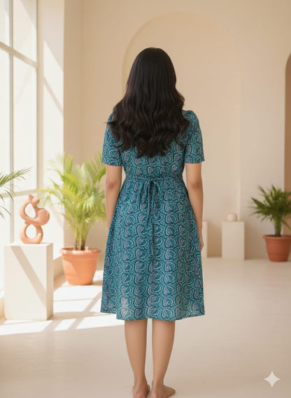 Zipless Feeding wear Green Leaf 42 Inches