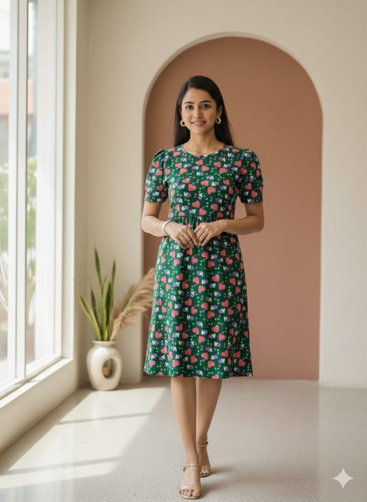 Zipless Feeding wear Green Pink heart 42 Inches