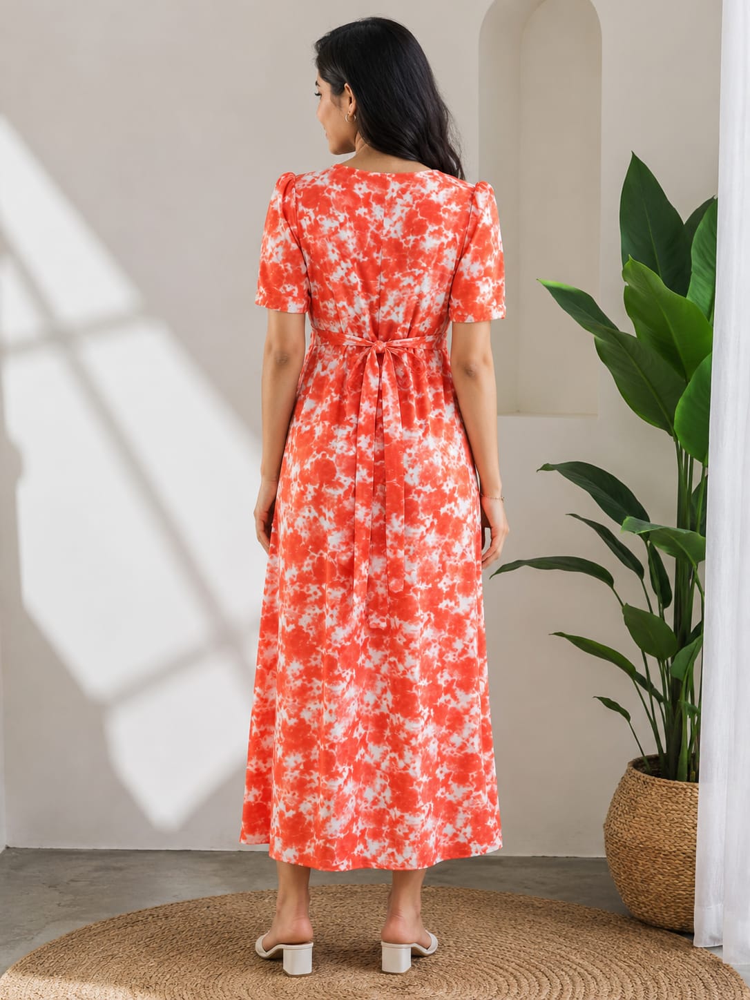 Casual Lounge Wear Non Feeding with puff Orange Dyed