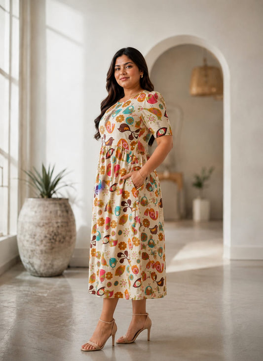 Feeding Wear with Puff Sleeve B sandal 47 inches