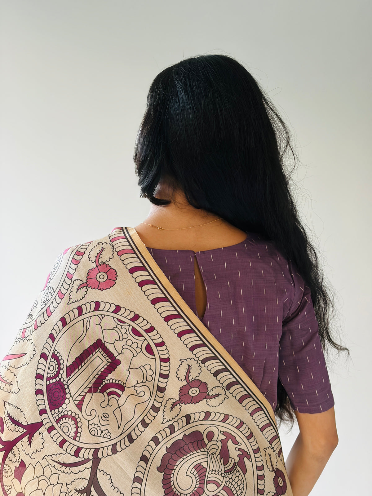 Elara Lavendar Women's  Chanderi Jari line Ethnic Set with Dupatta | F - 009