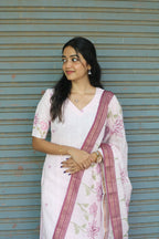 Lara’s Blush Meadow Floral Ethnic - 3 pcs Kurta Set | G - 008