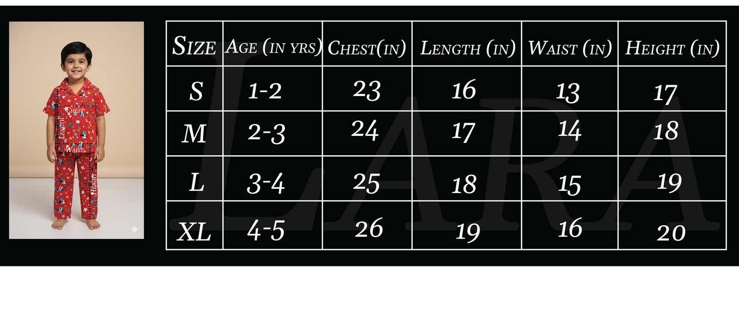 Pale Pink Unicorn Printed Kids Night suit