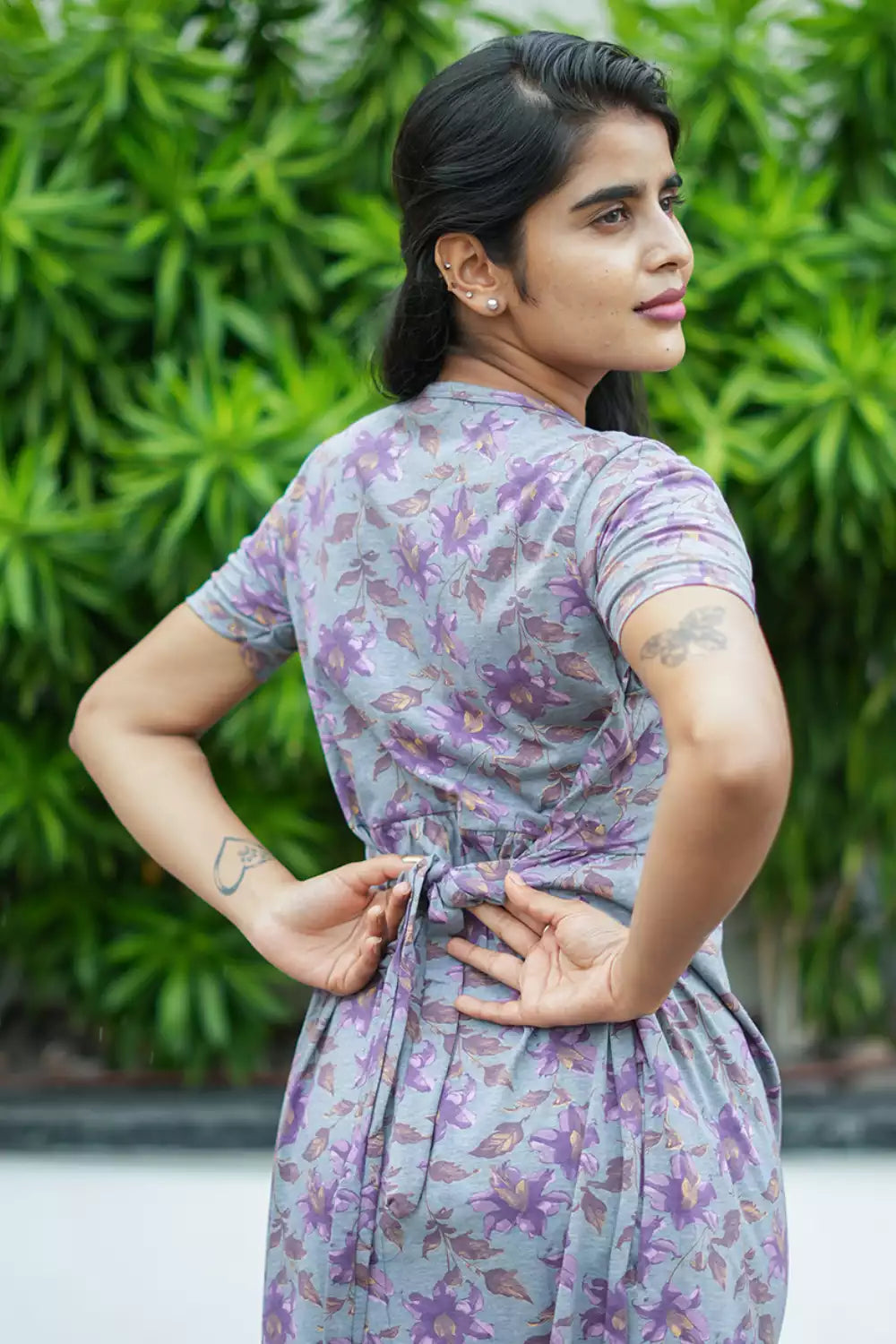 Casual Lounge Wear Non Feeding Melange Purple