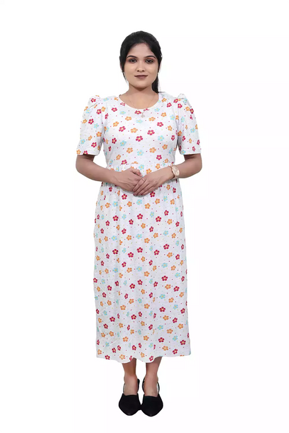 Casual Lounge Wear Non Feeding with puff Melange Flower