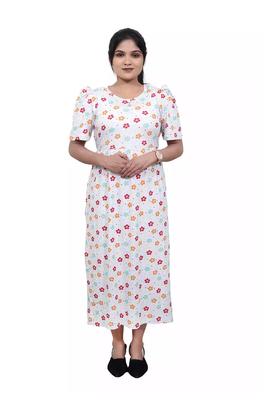Casual Lounge Wear Non Feeding with puff Melange Flower