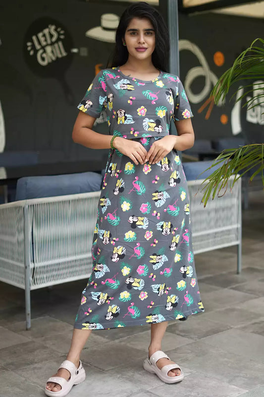 Zipless Feeding Maternity Wear without Puff Sleeve Micky