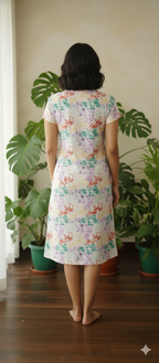 Women's Long Polo White Multicolor