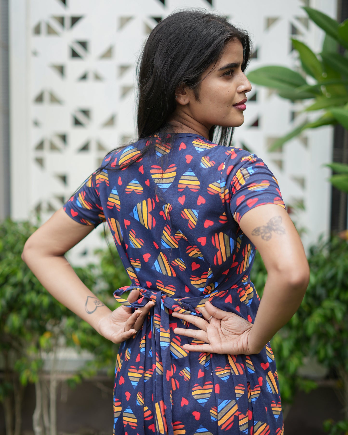 Multicolor & Green dyed Printed Maxi Dress Combo for Women