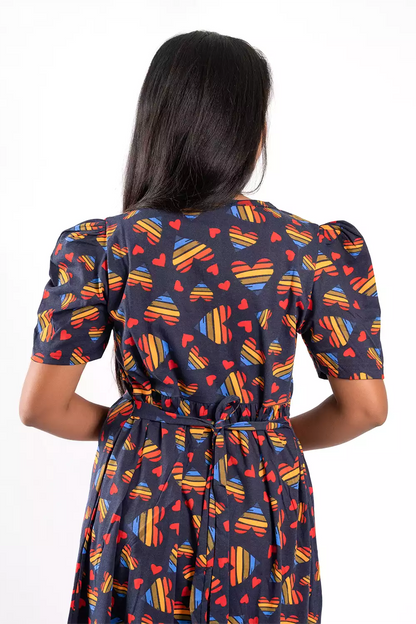 Capri Feeding Wear with Puff Sleeve Multicolor