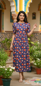 Casual Lounge Wear Non Feeding with puff Navy fruits