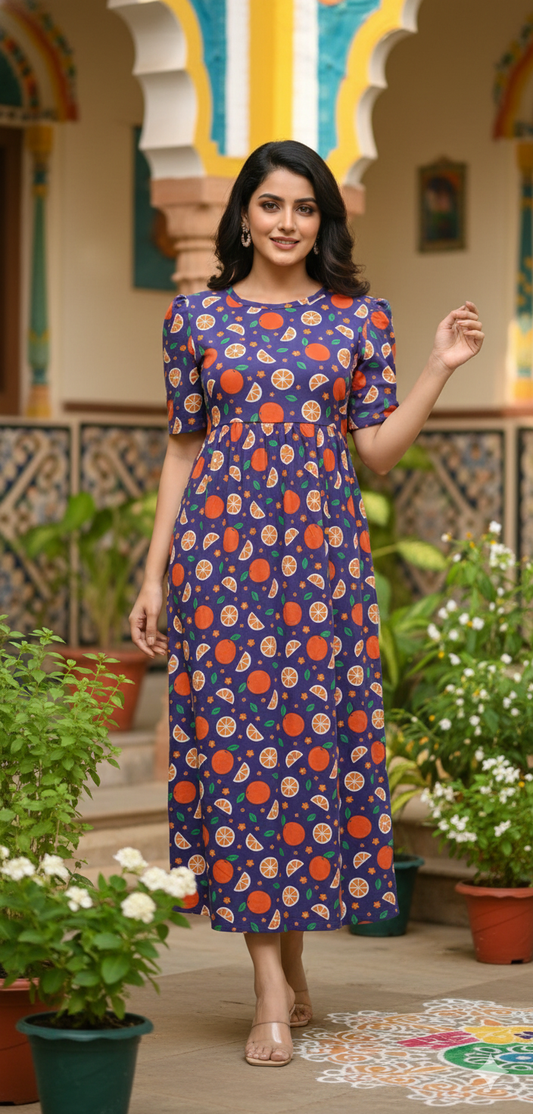 Casual Lounge Wear Non Feeding with puff Navy fruits