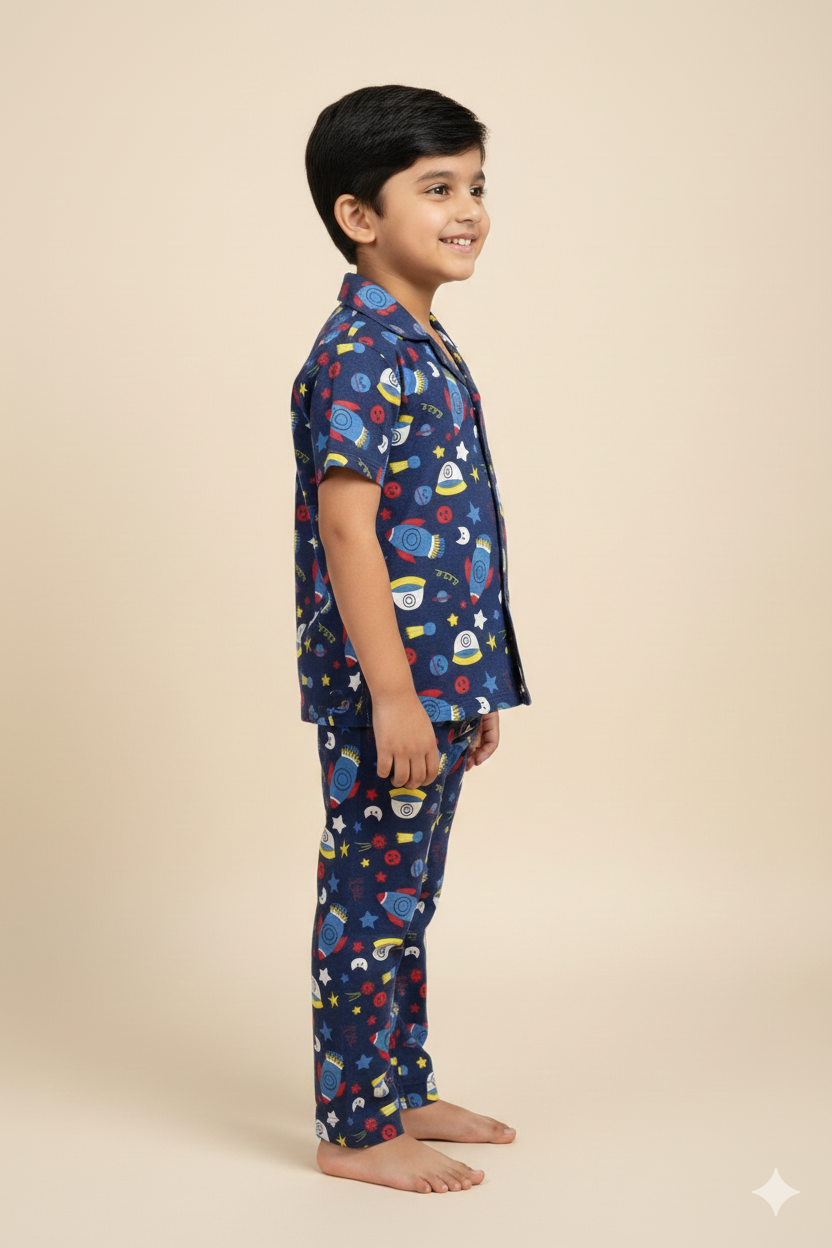 Purple teddy  Kids Nightsuit Set