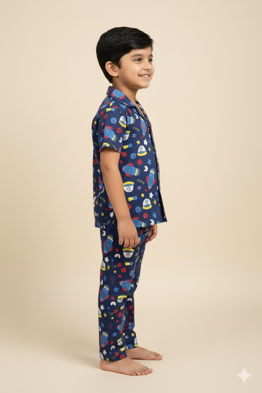 Purple teddy  Kids Nightsuit Set