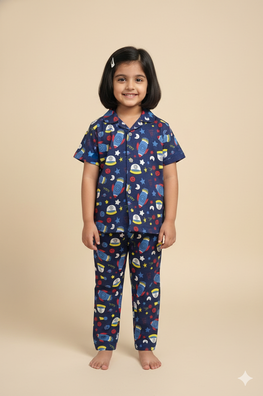 Purple teddy  Kids Nightsuit Set