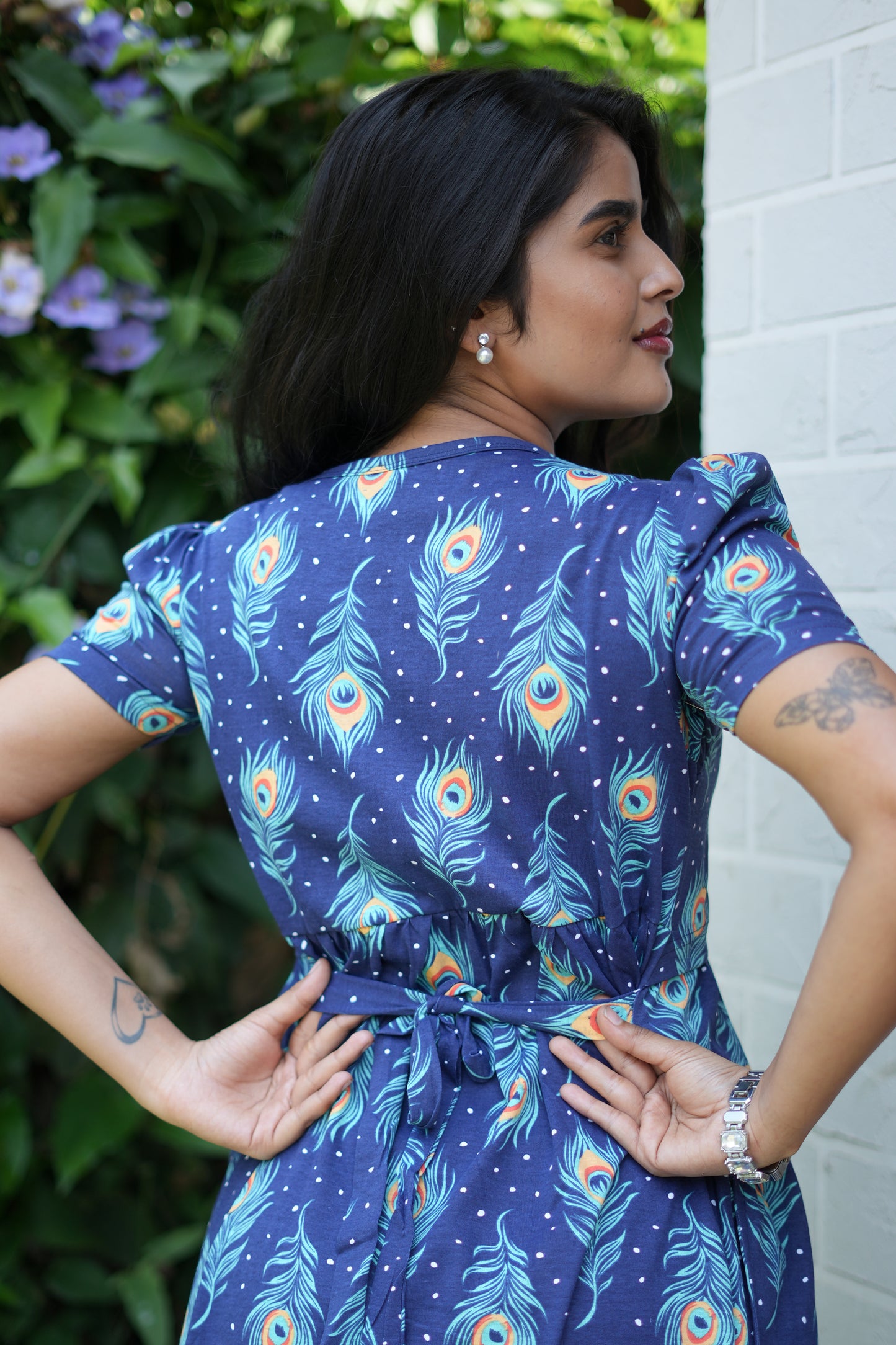 Zipless Feeding wear navy Feather 42 Inches