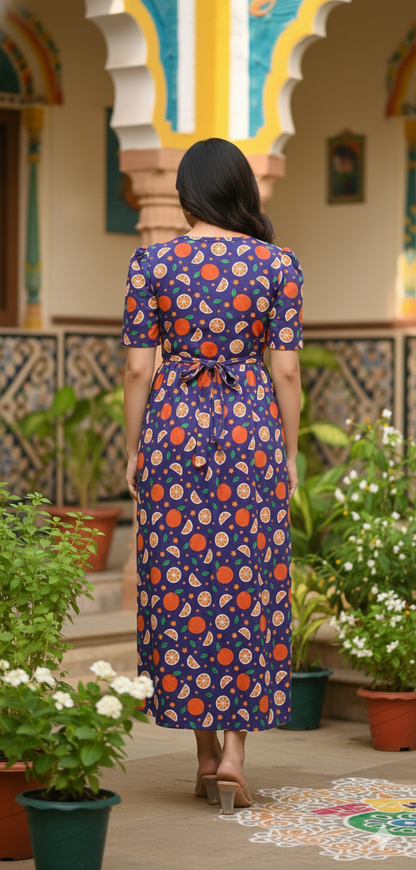 Casual Lounge Wear Non Feeding with puff Navy fruits