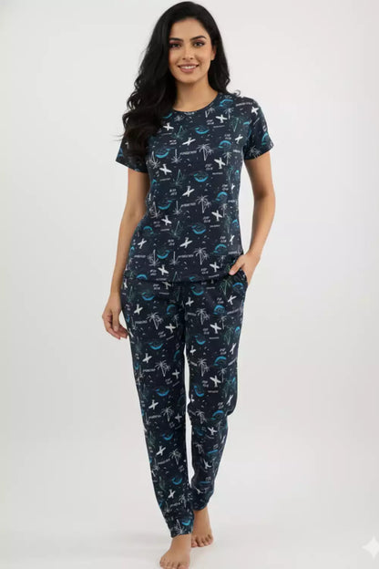 Pyjama Co-Ords Navy Blue Marine