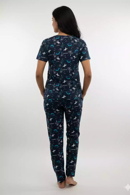 Pyjama Co-Ords Navy Blue Marine