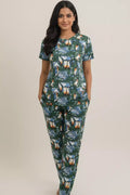 Pyjama Co-Ords Olive Penguin
