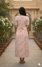 Casual Lounge Wear Non Feeding with Puff Orange Floral