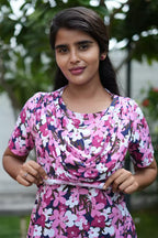 Zipless Maternity Wear Feeding with Shawl Pink Petals