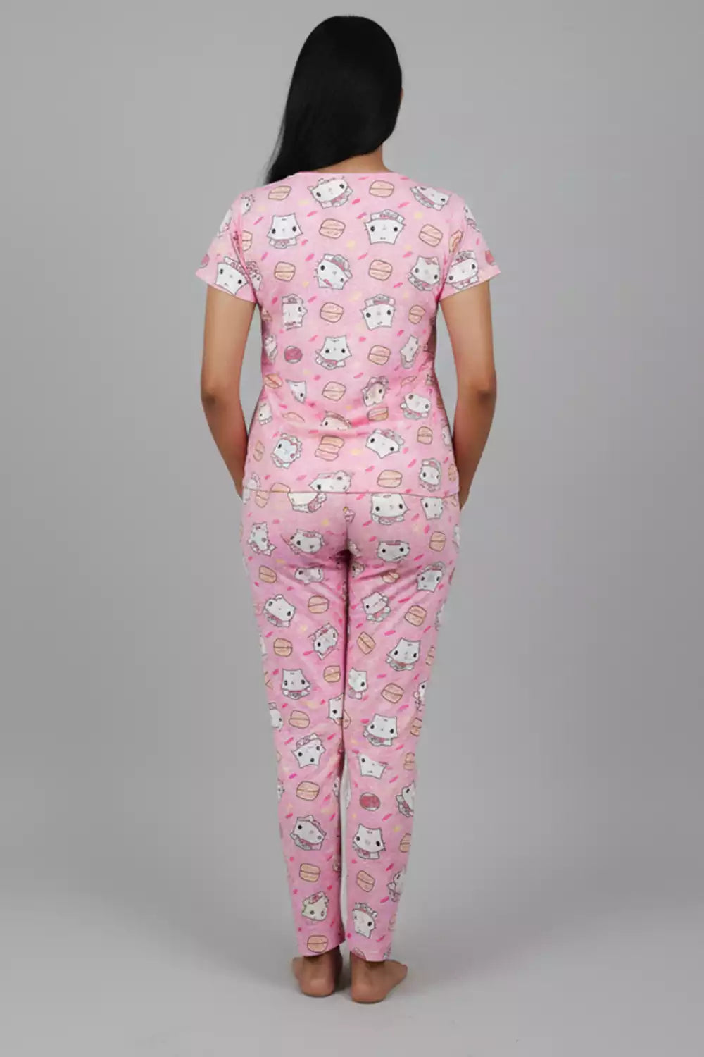 Pyjama Co-Ords Pink Kitty