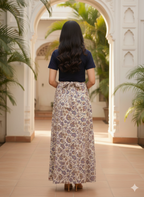 Zipless Feeding Maternity Wear without Puff Sleeve Plain Navy white Purple floral