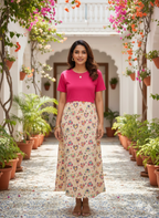 Zipless Feeding Maternity Wear without Puff Sleeve Plain Pink Heart