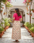 Zipless Feeding Maternity Wear without Puff Sleeve Plain Pink Heart