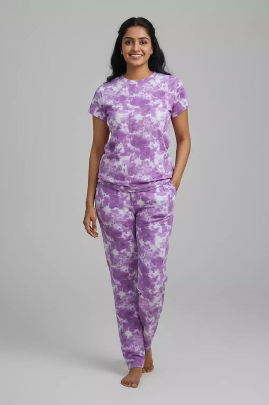 Pyjama Co-Ords Purple Dyed