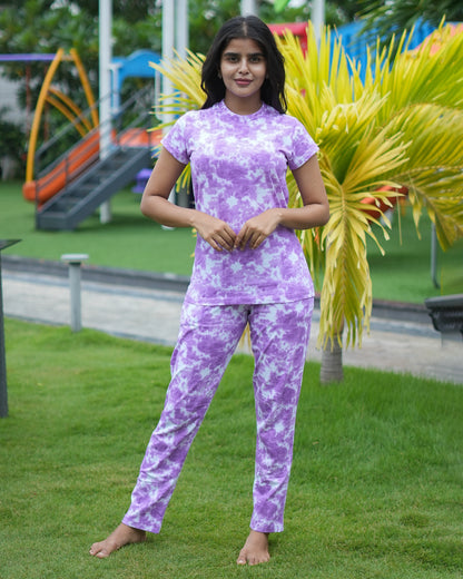 Pyjama Co-Ords Purple Dyed